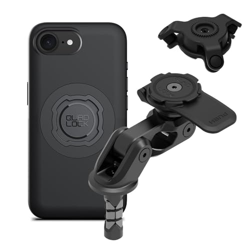 Image of Quad Lock Motorcycle Fork Stem Mount PRO Kit with Vibration Dampener and MAG Phone Case for iPhone 17e /16e