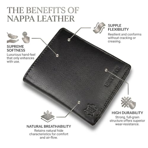 Image of TANSTITCH Slim Leather Wallet || Small,Compact, Minimalist & Thin Wallet || RFID Protected || Front Pocket Carry