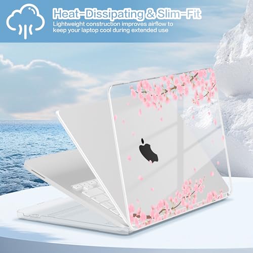 Funda MacBook Neo 13 2026 A3404 flor de cerezo que soluciona la falta de puertos USB 5