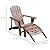 Outsunny Wooden Adirondack Chair with Ottoman,Outdoor Fire Pit Chair,Patio Lounge Chair Supports Up to 330 Lbs, Rustic Brown