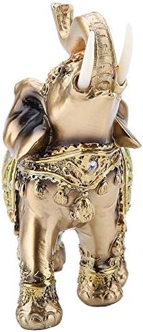 Green Elephant Statue Sculpture Lucky Wealth Figurine Gift Home Decoration,Ornament Sculpture Artwork Craft,Multiple sizes(S)