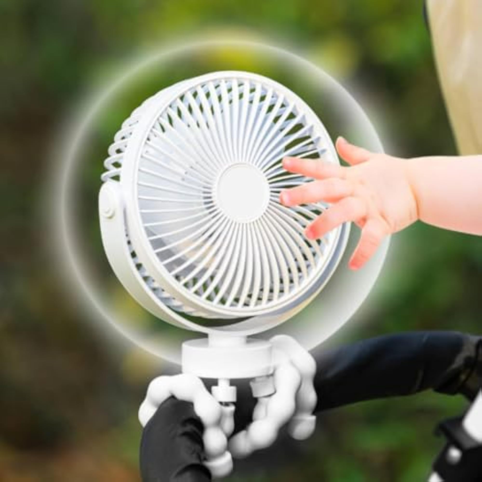 Portable Stroller Fan with Flexible Tripod