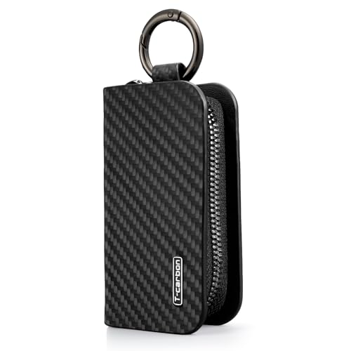 Sac pour clés de voiture T-carbon noir pour voyages et déplacements