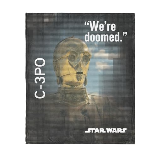 Star Wars Classic Star Wars Quotes C-3PO Silk Touch Throw Blanket 50X60 Inches