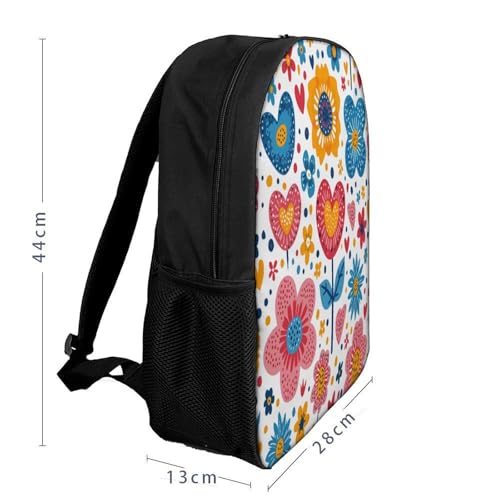 Sac à dos 3D imprimé fleuri cartable imperméable et léger pour écolier