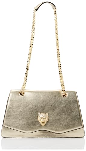 PLEIN SPORTS Flap Helena, Bolso de Mano para Mujer, Dorado