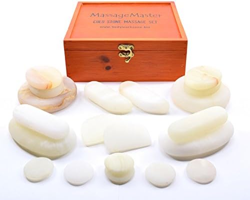 HOT Stone Massage Therapy - MassageMaster Cold Stone Massage Set, 20 Onyx Marble Stones