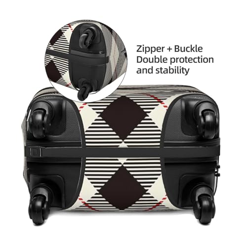 Plaid Luggage Cover, Protective Washable Suitcase Cover - Travel Fashion Elastic Suitcase Protector Small4
