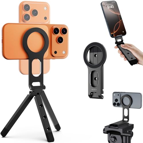 SODI �X�}�z�p�O�r Magsafe�ɑΉ� �~�j�O�r Vlog�X�^���h ���ʃ}�O�l�b�g�� tripod stand �莝���X�^���h ���B��_ �p�x�����\ ���E�c�u�� �I�����C����c ���C�u �B�e�^�� iPhone&Android�ɑΉ��\ ���^�������O
