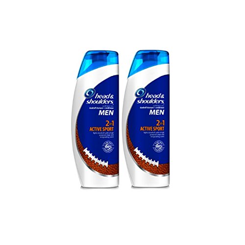 Head and Shoulders Men Active Sport 2-in-1 Dandruff Shampoo + Conditioner 13.5 Fl Oz (Pack of 2)