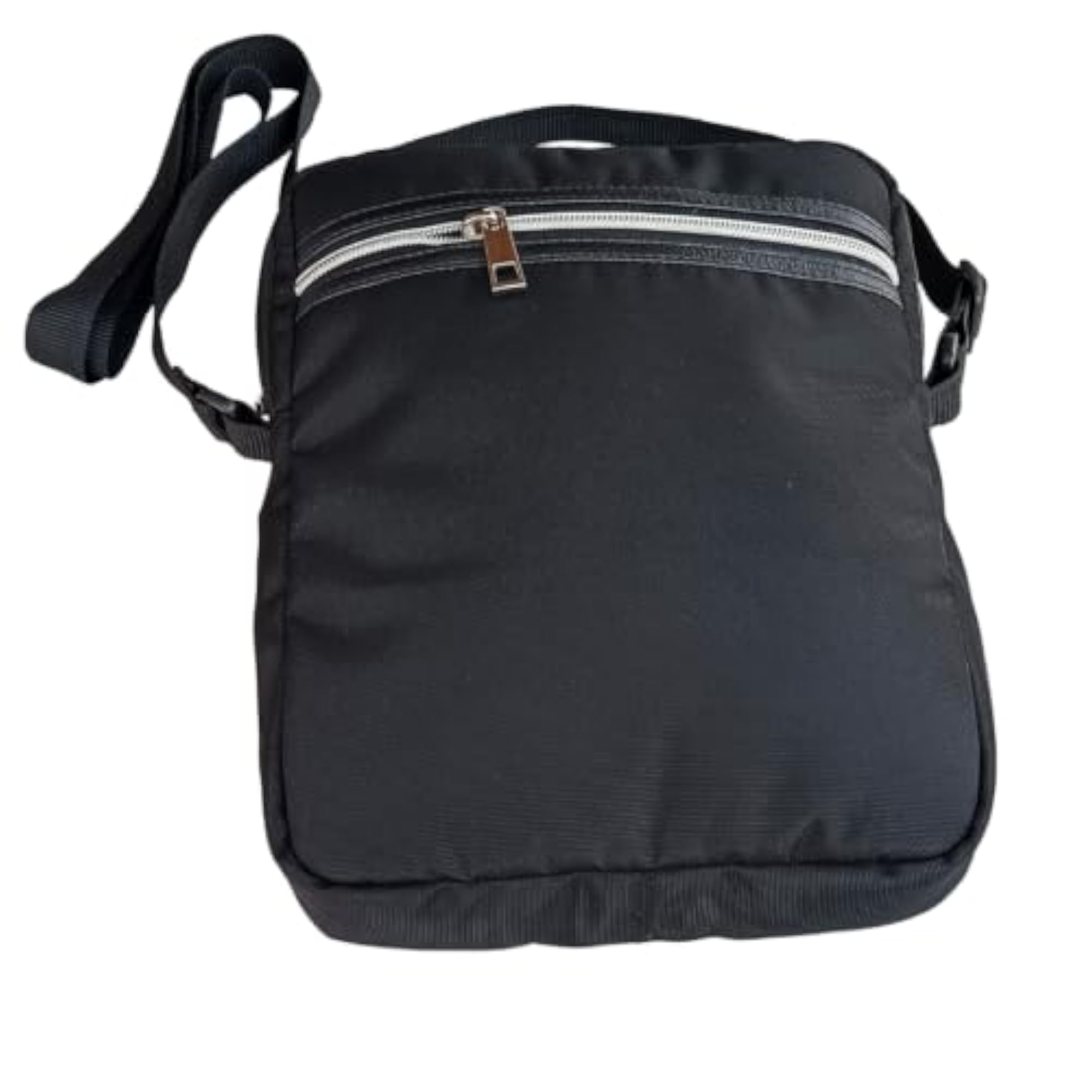 Unisex Black Nylon Sling Bag with Adjustable Strap