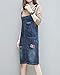 Shengwan Mujer Denim Vestido Peto Vaquero Dungaree Vestidos Peto de Falda Talla...