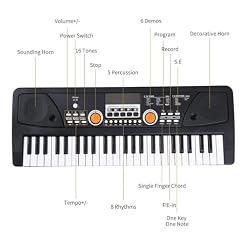 Électronique clavier Piano Microphone De Piano Électrique USB 49 Touches, Musique Numérique, Clavier Électronique, 16 Tons, 8 Rythmes, 6 Chansons De Démonstration - Les Beatles, Paul McCartney, John Lennon, RIngo Starr, George Harrison Électronique clavier Piano Microphone De Piano Électrique USB 49 Touches, Musique Numérique, Clavier Électronique, 16 Tons, 8 Rythmes, 6 Chansons De Démonstration – Image 4