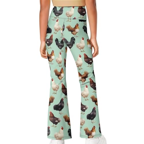 SEANATIVE Kids Flare Leggings High Waist Wide Leg Casual Pants Lightweight Comfy Yoga Sweatpants Size 5-14 Years2