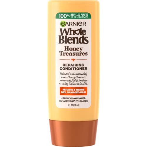 Garnier Whole Blends Honey Treasures Repairing Conditioner, For Dry, Damaged Hair, 3 Fl Oz (Travel Size), 1 Count (Packaging May Vary) #TOP23