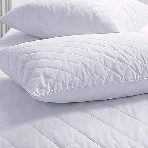 Roy Textile All-Season Poly-Cotton Quilted Pillow Protectors - Pack of 4 Cover