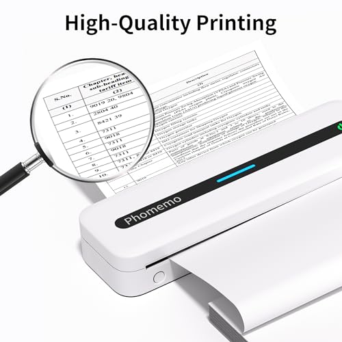 Image of 100 Sheets Phomemo Thermal Paper, 8.5'' x 11'' US Letter Size, Smoothing Folded Thermal Print Paper Compatible with M832D M832 M834 M835 M833 M836 M08F-Letter Portable Printer