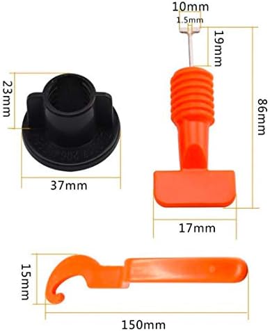TOPWAY Tile Leveling System 200pcs Pack Reusable Tile Levelers Spacers for Building Walls Floors + Special Wrench 347829