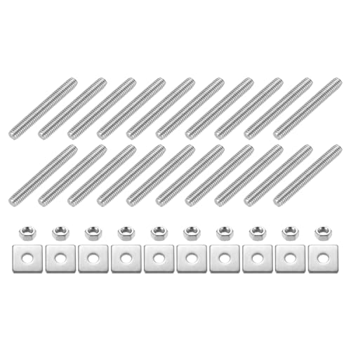 uxcell 20 S˂bh M6-1.0 Xbhsb` 50mm XeXX`[ Ep S˂X^bh ibgƃbV[t NvAnK[AU{gp