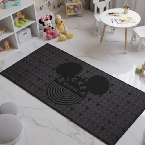 Image of Athom Living Mickey Mouse Runner Carpet 2x4.5 Ft, Soft Printed Mat with Anti-Skid Backing, Durable Washable Runner for Kids Bedroom, Play Area & Playroom Decor