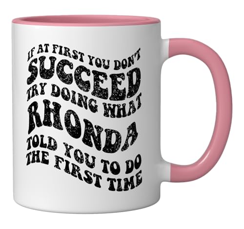 Taza de cerámica 11 Onzas Rosa y Blanco miniatura 2