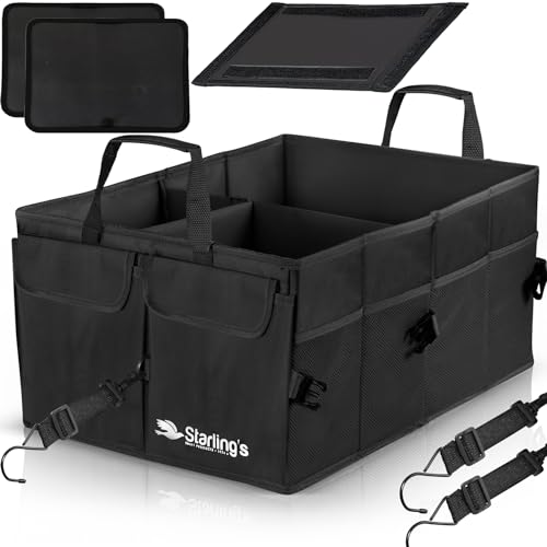 Car trunk organizer with adjustable compartments