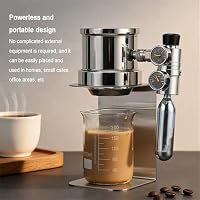 Vituord Pneumatische Espressomaschine, Manuelle Luftdruck-Kaffeemaschine, Mit Manometer, Überdruckventil, Für Zuhause, Camping, Reisen, Gewerbliche Nutzung – Ansicht 4