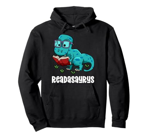 Readasaurus Funny Reading Dinosaur Bookworm Book Reader Meme Pullover Hoodie