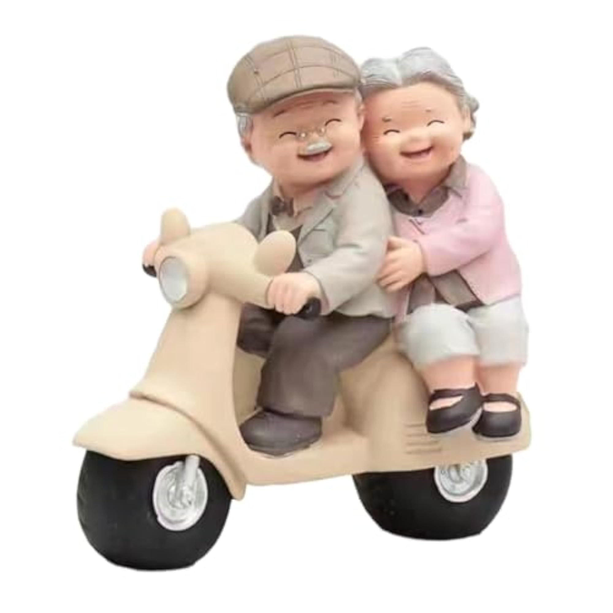 Old Couple Figurine Wedding Anniversary Sculpture, Romantic