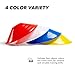 GSi Super Soccer Cones 40 Pack 32g Heavy-Duty Cones 8 Inch Diameter 4 Colors Includes Strap and Carry Bag Training Cones for Sports, Agility, and Drills