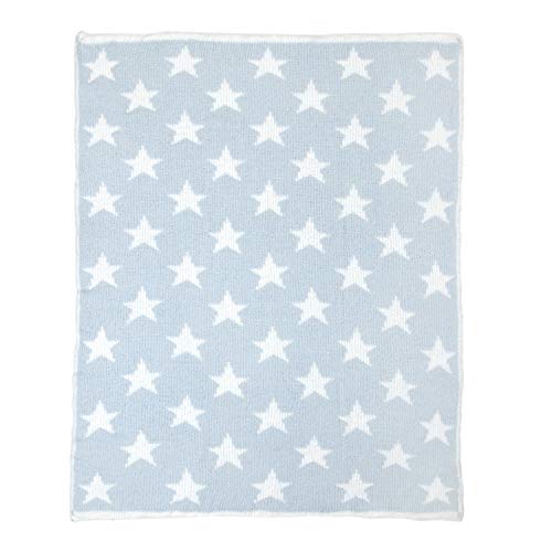 Tadpoles Ultra Soft Reversible Chenille Baby Blanket - Stars Blue | 30" X 40" | Made Of 100% Microfiber Polyester | Soft, Gentle & Hypoallergenic | Ideal As A Swaddle, Receiving Blanket & More #TOP4
