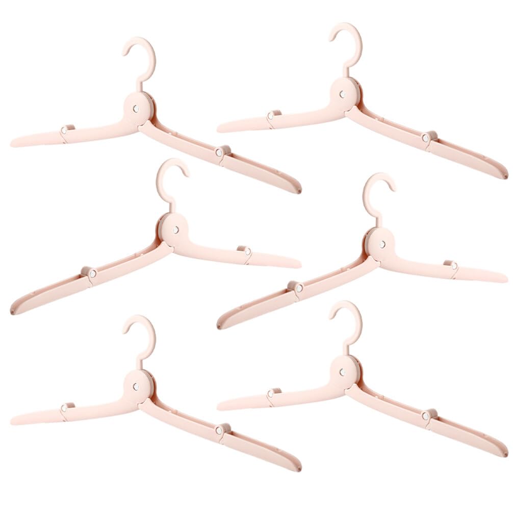 BESPORTBLE 6pezzi Grucce Pieghevoli in Grucce Per Armadio e Viaggi Organizer Da Viaggio Per Abiti Per Vestiti Morsetto Per Armadi Bagni e Piccole Lavanderie