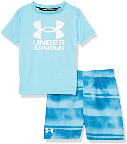 Under Armour Boys' UA Volley Set, Fresco Blue Stripe SP22, 7