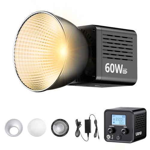 Amazon.co.jp: ULANZI C60 60W バイカラーCOBビデオライト、ミニ
