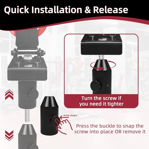 Topfinder Gym Pulley Wheel for Power Cage, Rack Mounted Swivel Pulley Block Cable Pulley System Home Gym Attachments - Image 4