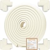 Set di paraspigoli di sicurezza per bambini, 4,4 M + 8 paraspigoli in schiuma per bambini, Mobili Paraurti Protezioni per Bordi per Caminetto Bianco