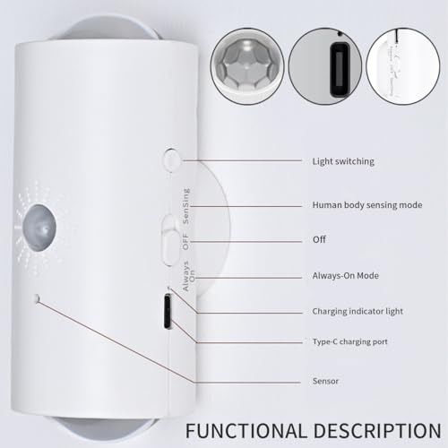 2 Stück Wandlampe Akku mit Bewegungsmelder Schalter Fernbedienung RGB-Farbwechsel Magnetisch Nachtlicht Weiß Rund LED Wandleuchte Innen Wall Light für Drinnen Draußen Flur Wohnzimmer