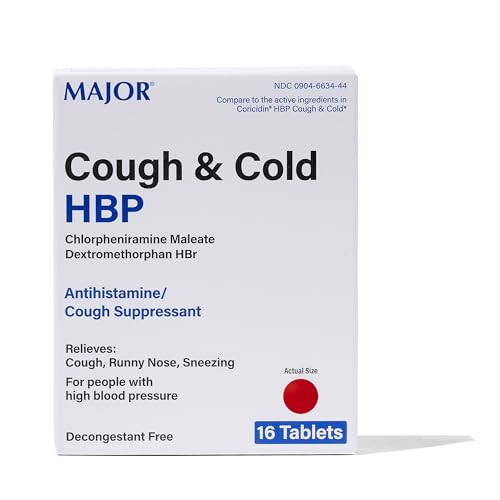 Major 96140 Cough And Cold Medicine - Cough And Sinus Formula For High Blood Pressure - Cough Suppressant For Adults cover