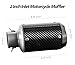 Motorcycle Exhaust, 2 inch Inlet Motorcycle Muffler, Slip On Muffler Exhaust with Mid Pipe, Fits Honda Kawasaki Z900 GSXR750 CBR650 more