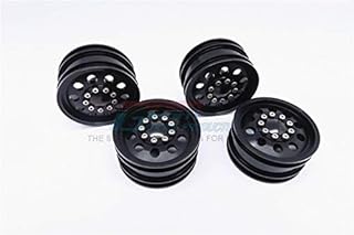 Hockus Accessories Alloy Front & Rear 1:10 Wheel ( 10 Holes) - 2prs Set CC01 - (Color: Black)