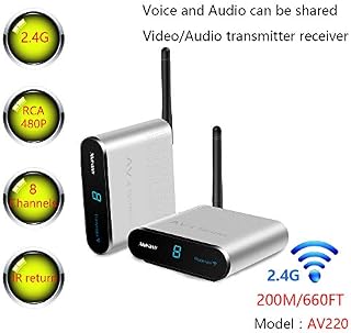 MEASY AV220 2.4GHz Wireless Audio Video Sender Wireless AV RCA Sender Wireless Transmitter