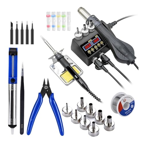 2 in 1 8898 ͂񂾕tXe[V 750W LCDfBXvC[NnڃXe[V gѓdb BGA SMD PCB ICCp ͂񂾕tc[ (8898 SET7)