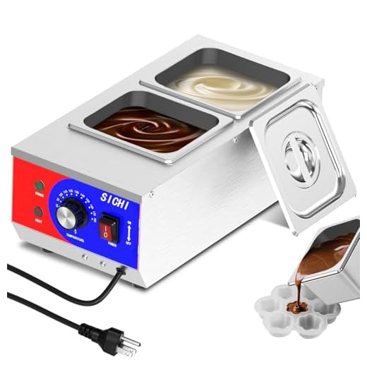HTTSICHI Chocolate Tempering Machine - Commercial Chocolate Melting Machine w/ 9L Capacity and 86-185℉ Temp Control, 1200W Professional Heated Chocolate Melter w/Stainless Steel Body, 110V,2 Tanks