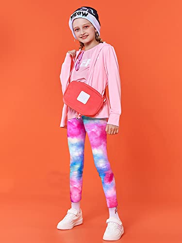 Zukocert Girls Fleece Lined Leggings Multipack Warm Winter Leggings For Girl Printing Fleece Pants In 4-10 Years Cozy Soft Cotton Girls Winter Leggings #TOP2