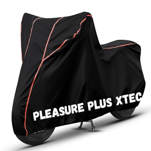 Image of Bike Cover for Pleasure Plus Xtec 100% Waterproof, Dustproof & Scratch Resistant| Fully Bottom Elastic UV Resistant Heavy Duty Body Cover | All Weather Outdoor Use