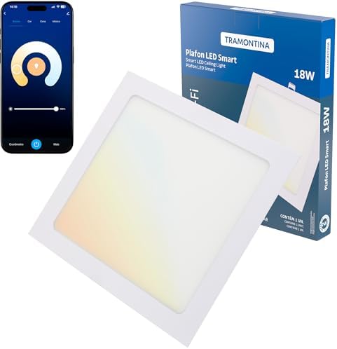 Tramontina Plafon Smart​ LED Quadrado de Embutir 18W Inteligente ...