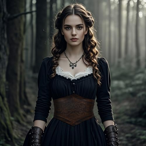 L'VOW Brown Leather Corset Belt Women Renaissance Belt Medieval Viking Belt Wide Cinch Belt3