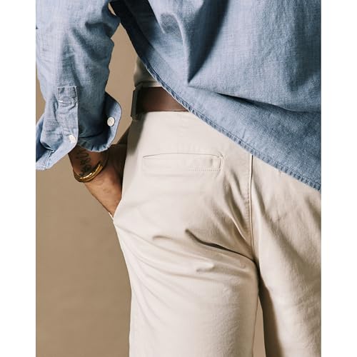 Huckberry Flint and Tinder 365 Chino Short - 9" Stretch Comfort Men's Shorts, Salt, 31 - Thumbnail 6