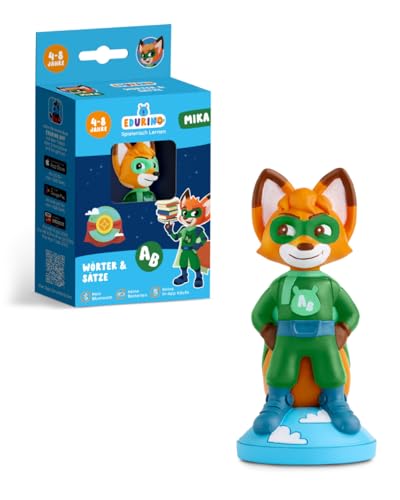 Edurino Figur Mika Wörter & Sätze ab 4 Jahren inkl. App | Innovatives & digitales Lernspiel | Buchstaben & Laute erkennen | Satzstrukturen verstehen | Laute zu Wörtern & Sätzen zusammensetzen