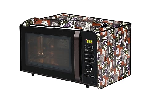 Image of The Furnishing Tree PVC Waterproof Microwave Oven Cover Compatible for Morphy Richards 20 L Solo 20 MS Patchwork Pattern Multicolor